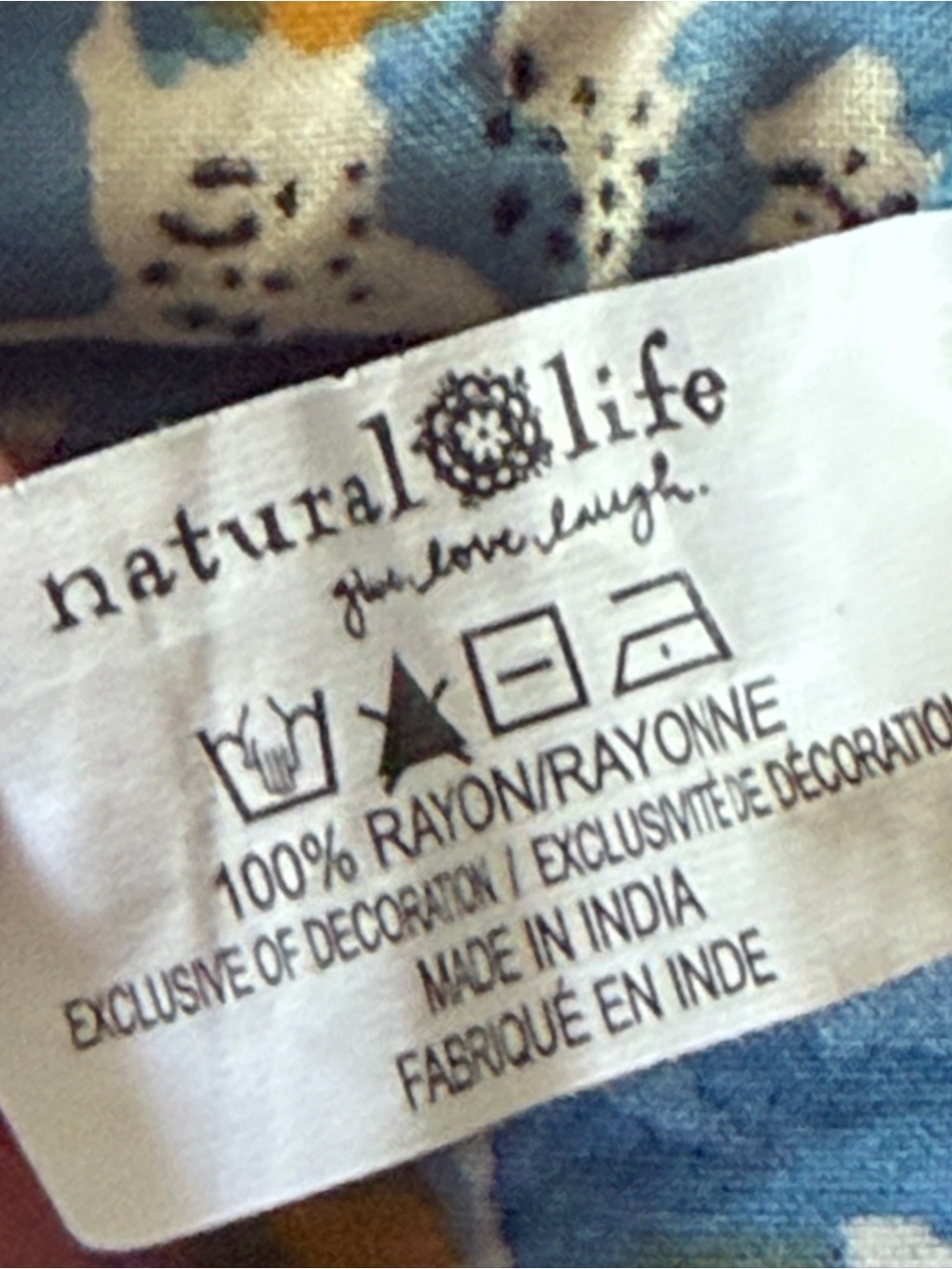 Natural Life Blue Floral Spaghetti Strap Tank Top - Picture 12 of 12
